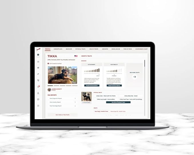 AlphaDog DNA Behavioral Traits & Breed Composition Analysis Kit with Personalized Marketplace Access – Canine DNA Test for Breed Identification, Behavior Insights & More