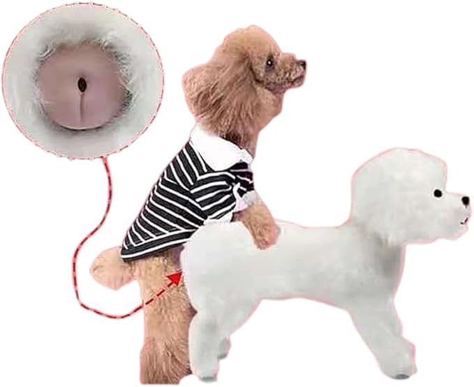 Pet Partner Toy, Dogs Interactive Plush Squeaky Toys, Male Dog Estrus Toy Durable Stuffing Dog Toys, Mating Toy for Male Dog Anxiety Relief Partner Vent Toys, for Dog Wedding Gift Brown 25cm/9.8