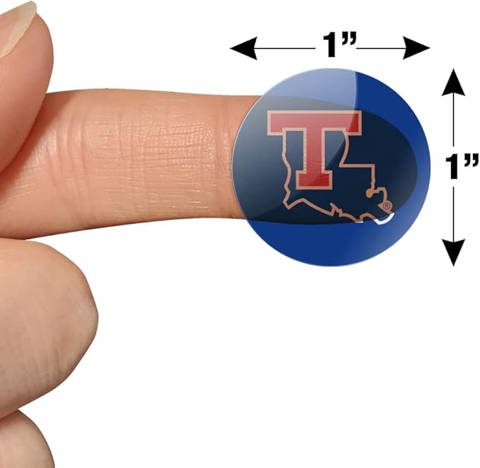 Louisiana Tech University Bulldogs Logo 1" Planner Calendar Scrapbooking Crafting Clear Stickers
