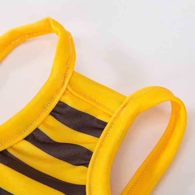 Funny Dog Swimwear Bikini Summer Dog Clothes Beach Swimsuit Puppy Bathing Suit Puppy Vest Cooling Pet Shirt for Small Dogs, Cat Apparel (X-Large, Yellow Bee)