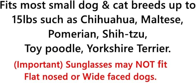 G015 Dog Cat Pet Round Costume Glasses for Small Breeds up to 15lbs (Panto Black-Clear Lens)
