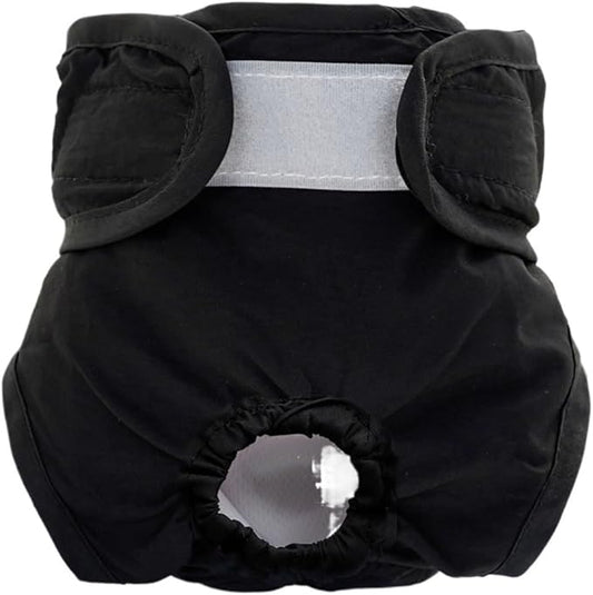 Pet Female Dog Aunt Napkin Sanitary Napkin Safety Pants Anti-mating Anti-Harassment Physiological Pants Dog Clothes(Black,X-Small)