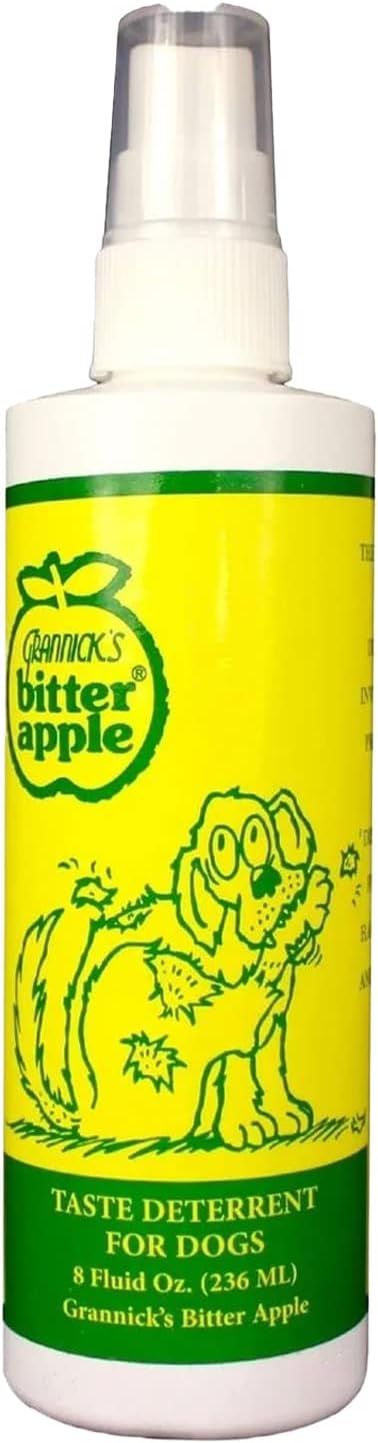 Grannick's Bitter Apple Taste Deterrent Spray Bottle for Dogs, 8 Ounces, Single