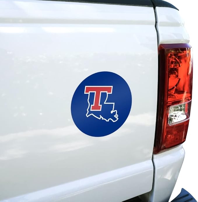 Louisiana Tech University Bulldogs Logo Automotive Car Window Locker Circle Bumper Sticker