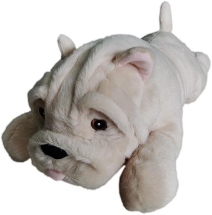 HonourHope Dog Heartbeat Toy for Anxiety Relief, Soft Plush Toy Pet Calming Puppy Behavioral Training Aid Pet Companion Pillow for Puppy Dog Cat Kitty - Shar Pei
