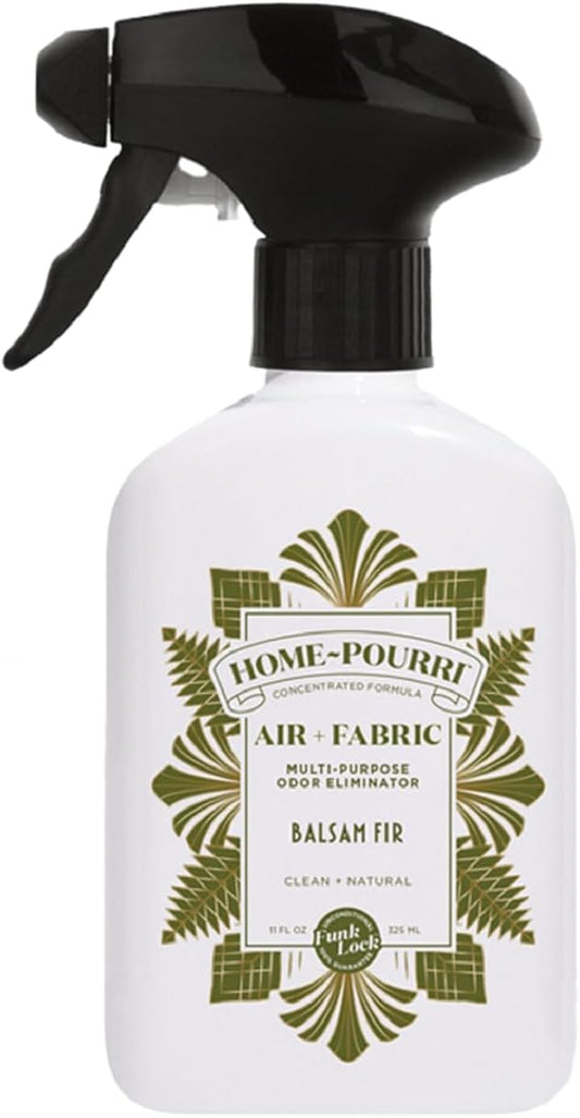 Home-Pourri Holiday Air + Fabric Multi-Purpose Odor Eliminator, Balsam Fir, 11 Fl Oz - Cedar wood, Apple and Juniper Berry