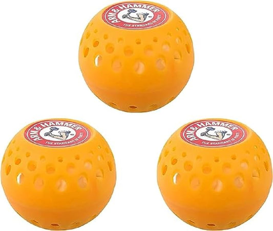 Arm & Hammer OdorBusterz® Odor Eliminator Balls, Clean Burst, 3 Count – Baking Soda Odor Control for Closets, Drawers, Hampers & Small Spaces
