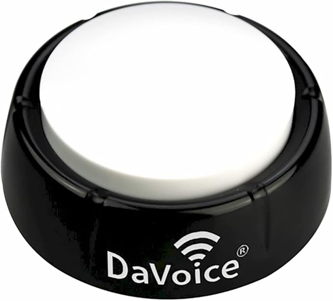 DaVoice Dog Buttons for Communication, Recordable Button for a Cat Dog Talking Button Set, Dog Communication Buttons, Dog Command Buttons Pet Buttons for Talking Speaking Push Buttons to Talk (White)