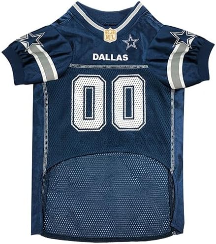 Pets First NFL Dallas Cowboys Dog Jersey, Size Medium, Football Shirt Costume for Pet, Dog Sports T-Shirt, NFL Team Clothing for Cats, Licensed Pet Apparel Available in 7 Sizes and 32 Teams