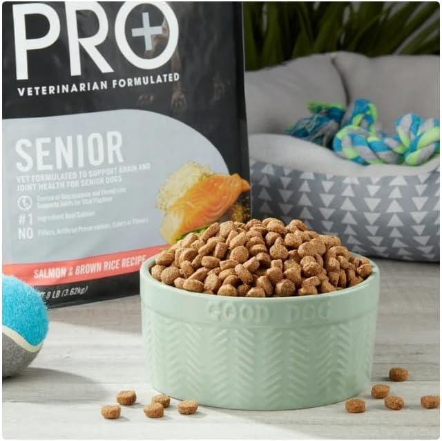 (1 Pack) – Pure–Balance Pro+ Senior Salmon & Brown Rice Recipe Dry Dog Food – 8 Lbs – Nutrient-Rich, Vet-Formulated Kibble for Brain, Joint & Heart Health in Senior Dogs.