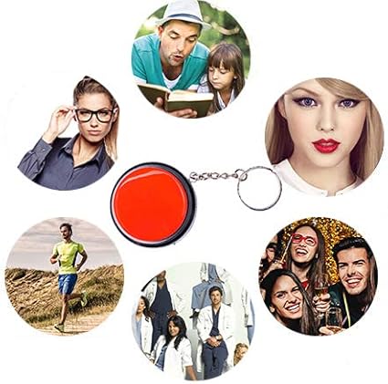 Recordable Talking Button with Keychain, 30s Voice Recording Time Sound Button Recording Your Own Words