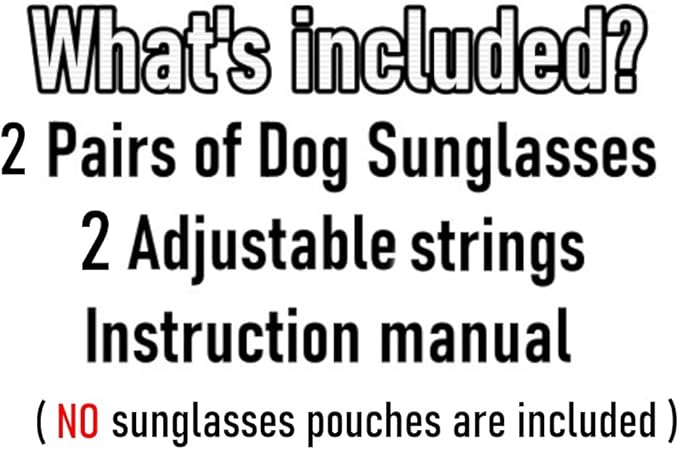 G016 Dog Cat Pet Round Sunglasses Goggles for Small Breed Dogs up to 15lbs (2-Pack Black +White)