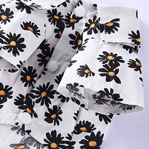 Tangpan Summer Pet Daisy Hawaiian Beach Plaid Print Shirts Clothes for Dog White XL