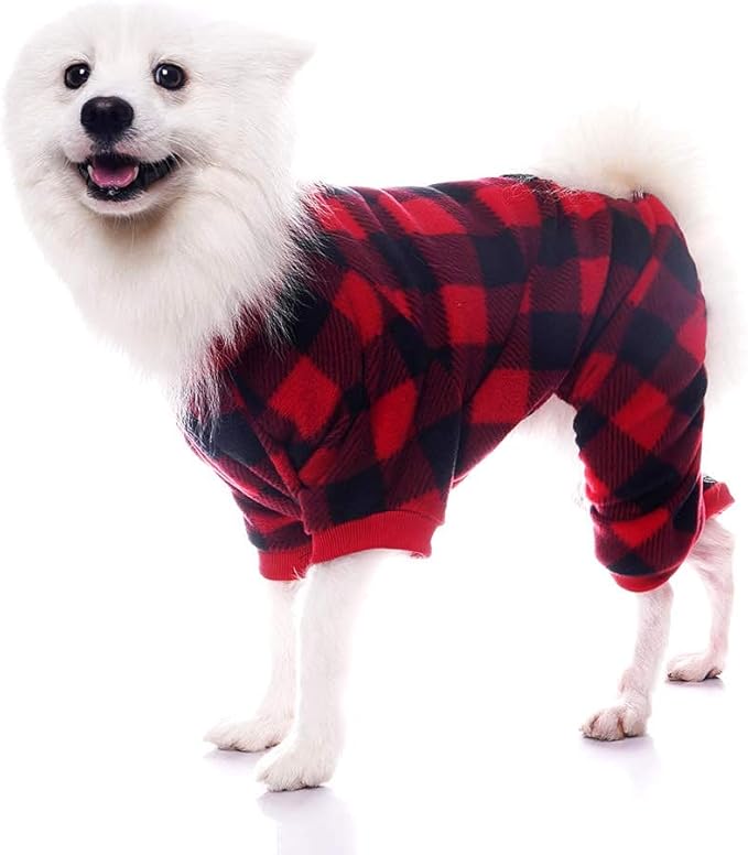 SCENEREAL Dog Pajamas for Large Sized Dogs - Soft Pet Sweater Clothes Pjs, Warm Comfy Puppy Coat Onesie Outfits for Small Medium Doggie Winter, Holiday Christmas Dog Costume Jammies