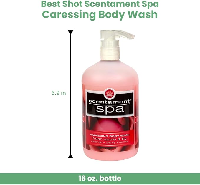 Best Shot Scentament Spa Caressing Body Wash, Fresh Apple Lily, 16 oz