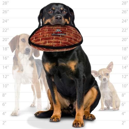 TUFFY - World's Tuffest Soft Dog Toy - MEGA -Multiple Layers. Made Durable, Strong & Tough. Interactive Play (Tug, Toss & Fetch). Machine Washable & Floats (Odd Ball Brick, Large 2 Pack)
