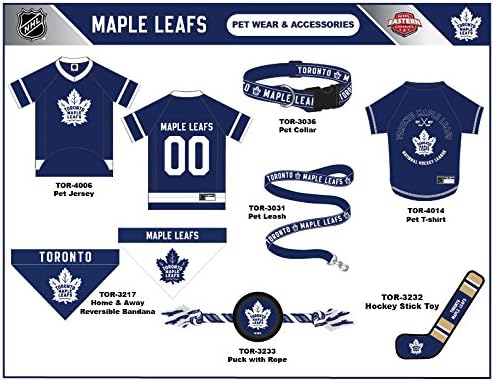 NHL Toronto Maple Leafs Jersey for Dogs & Cats, X-Small. - Let Your Pet Be A Real NHL Fan! (Pack of 2)
