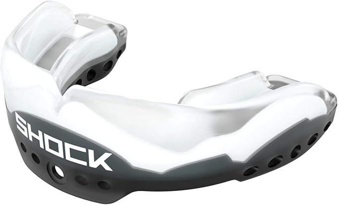 Shock Doctor Ultra 2 STC Mouth Guard w/Detachable Strap for Football Helmet, Custom Fit - Youth & Adult – Superior Protection and Low Profile Fit