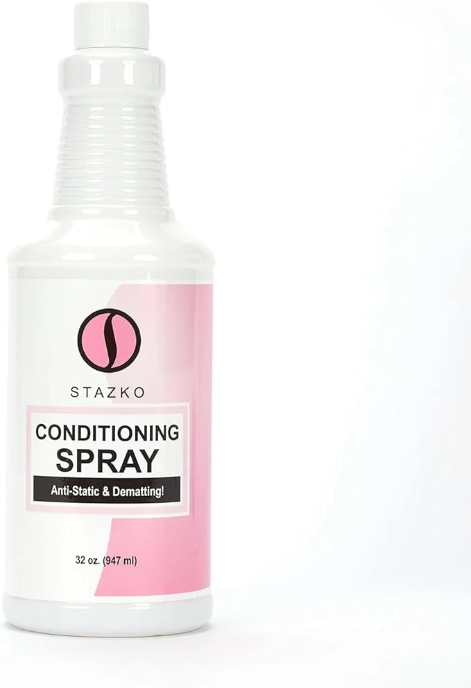MPP Dog and Cat Conditioning Spray Gentle Anti Static Dematting for All Fur Types (32 oz), clear