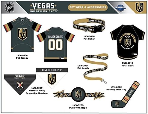 Pets First NHL Las Vegas Golden Knights Jersey for Dogs & Cats, X-Small. - Let Your Pet Be A Real NHL Fan!