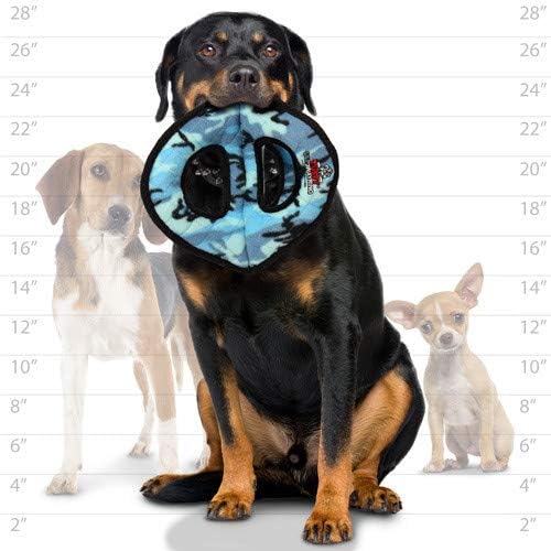 TUFFY- World's Tuffest Soft Dog Toy-Ultimate 3Way Ring -Squeakers -Multiple Layers. Made Durable, Strong & Tough. Interactive Play (Tug, Toss & Fetch). Machine Washable & Floats. (Camo Blue 2 Pack)