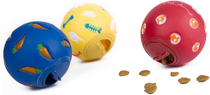 Leaky Food Balls Dog Toys Interactive Pet Toys for Puppies Molar Relief for Teething Random Style