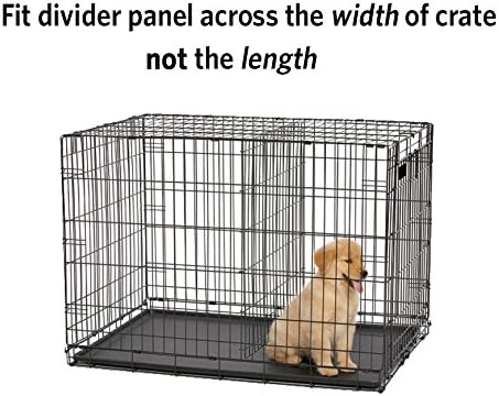 MidWest Homes for Pets Dog Crate Divider Panel for 54-inch Crates, Adjust Crates Living Space, Fits Midwest Cage Models 1154, SL54DD, Black E-Coated, 1154DPN