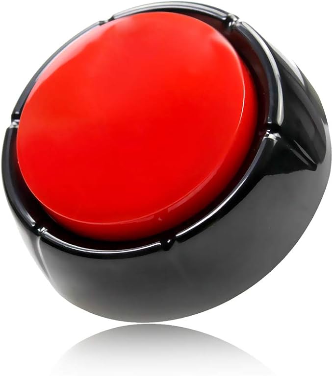 Record Talking Button Pet Button Easy Button Sound Button Recordable Button, 30 Seconds Dog Training BuzzerTalking Button Office Desk Gag Gift