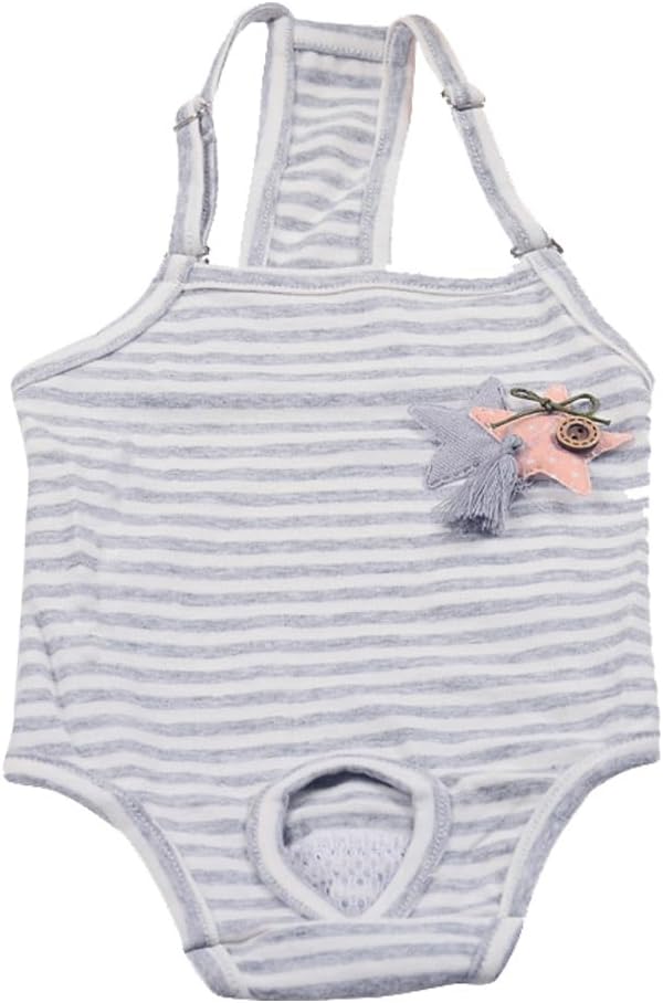 VILLCASE Female Dog Diapers Reusable Washable Dog Period Panties with Adjustable Suspenders Absorbent Pet Physiological Pants for Heat Cycle Size M 14.6X7.1 Inch