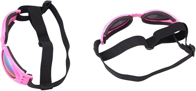 NACOCO Pet Glasses Dog Sunglasses Dog Glasses Golden Retriever Samoyed Sunglasses Goggles Big Dog Sunglasses (Pink)
