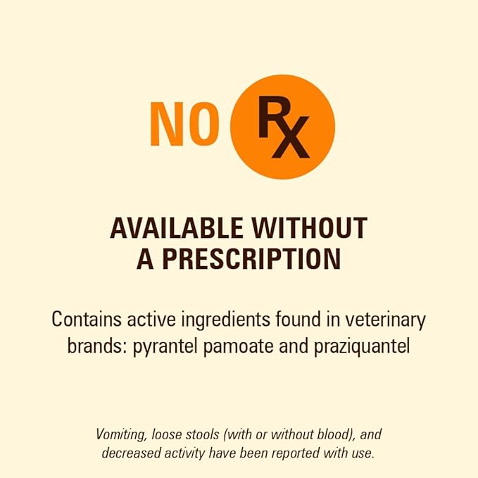 Sentry Worm X Plus 7 Way De-Wormer Chewables for Dogs - Tablets for Medium & Large Dogs (Over 25 lbs) (pyrantel pamoate/praziquantel), 6 Count