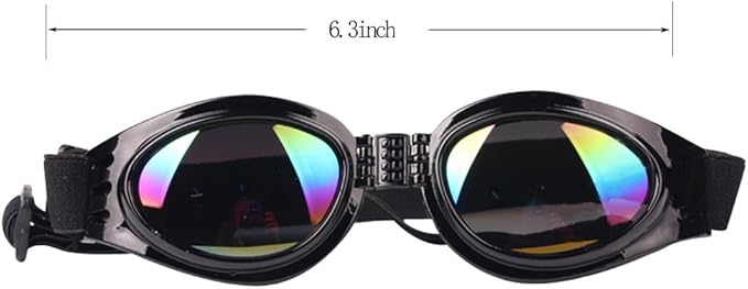 NACOCO Pet Glasses Dog Sunglasses Dog Glasses Golden Retriever Samoyed Sunglasses Goggles Big Dog Sunglasses (Black)