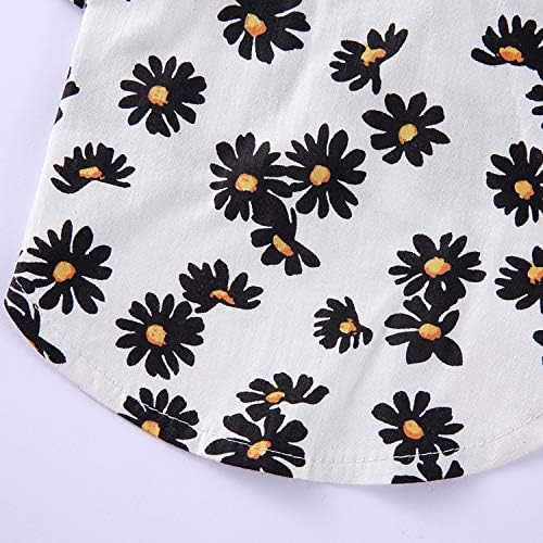 Tangpan Summer Pet Daisy Hawaiian Beach Plaid Print Shirts Clothes for Dog White M