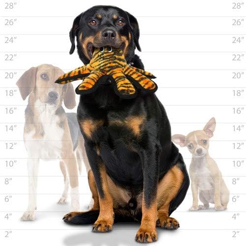 TUFFY - World's Tuffest Soft Dog Toy - MEGA -Multiple Layers. Made Durable, Strong & Tough. Interactive Play (Tug, Toss & Fetch). Machine Washable & Floats (Octopus, Small 2 Pack)