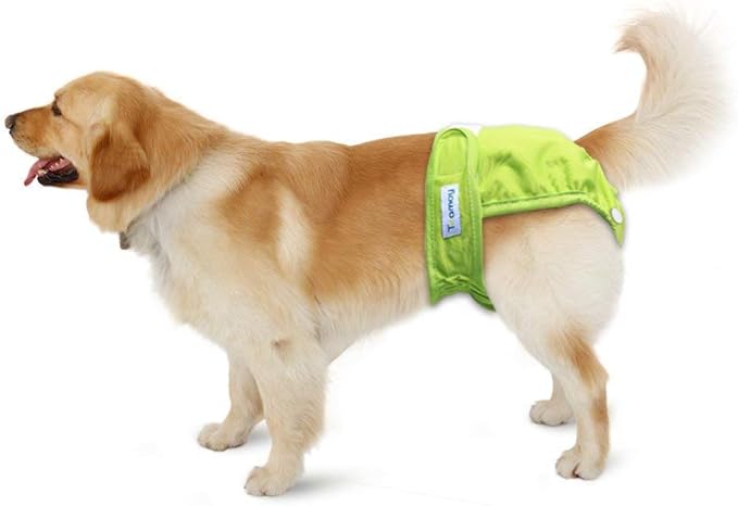 Teamoy Reusable Female Dog Diapers with Inserts (Pack of 4), Doggie Diaper Liners Period Pants for Dogs in Heat & Incontinence, Super-Absorbent, L1