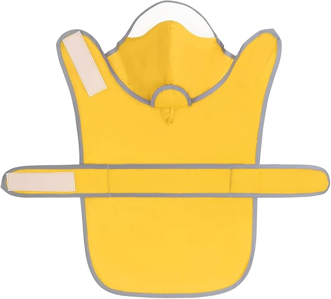 HDE Dog Raincoat with Clear Hood Rain Jacket Poncho for Small Medium Large Dogs Yellow - S