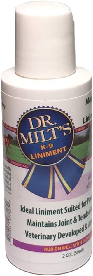 Dr. Milt's Dog Hip and Joint Pain Relief Gel, Topical Magnesium Sulfate & Arnica Ointment. Reduces Inflammation, Lessens Tenderness and Alleviates Nervousness. 1-2oz Gel