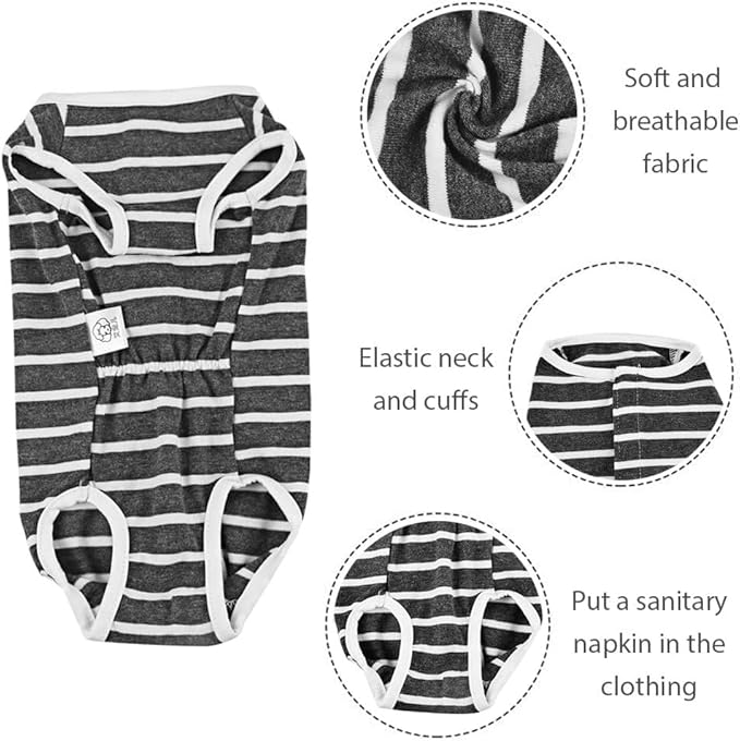 Dog Diapers Sanitary Panties Doggy Period Onesie Bodysuits Pet Recovery Suit After Surgery Wear for Male and Female Dog