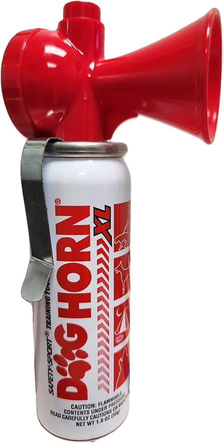 Genuine DOG HORN XL - Pet Training Air Horn. Stop Dog Fights, Scare Coyotes, Bear, & Other Wild Animals! Effective Outdoor Safety Alarm for Hiking, Biking, Camping, Boating, & More!
