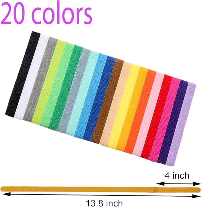 GAMUDA 20 Newborn Puppy Collars – Super Soft Double Velvet Whelping Puppy Collars - Adjustable Litter Collars for Puppies – Assorted Colors & Identification Collars (20 PCS - 6 Chart)
