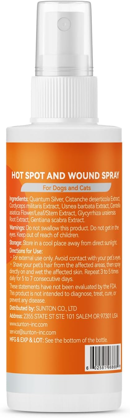 Hot Spot Spray for Dogs, Upgraded Quantum Silver Skin Spray for Dogs, Itch Relief and Hot Spot Treatment for Dogs, Supports Skin Infections and Irritations for All Animals, 2oz