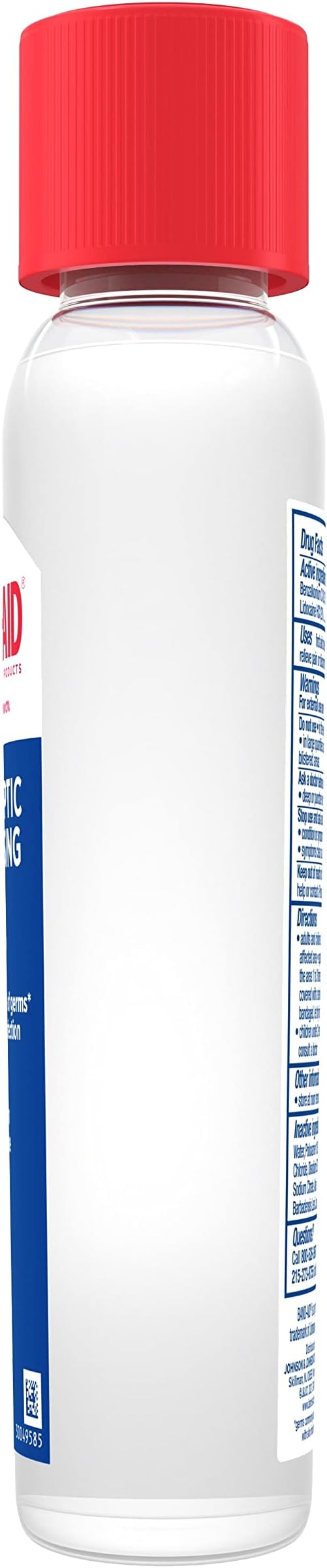 Band-Aid Brand Antiseptic Cleansing Liquid, First Aid Antiseptic Wash Relieves Pain & Kills Germs, with Benzalkonium Cl Wound Antiseptic & Lidocaine HCl Topical Analgesic, 6 fl. oz
