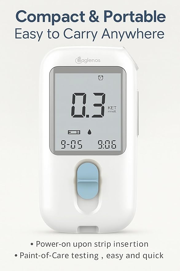 2-in-1 Health Tracker for Pets – Veterinary Use Only Wellness Glucose &B-Ketone Monitor for Dogs & Cats, Ultra-Low 0.8 μL Sample, Fast 5s Results(One Device+20 Strips,10 Each)