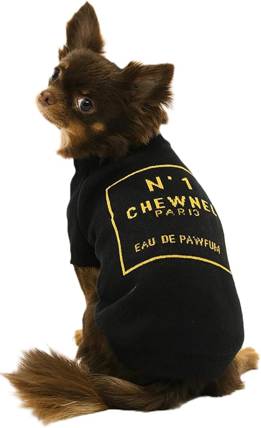 Luxury Dog Sweater – Soft Knit Designer Pet Outfit for Small Dogs & Puppies, XS–L, Stylish Warm Clothing for Yorkies, Chihuahuas, Dachshunds, Maltese, French Bulldog