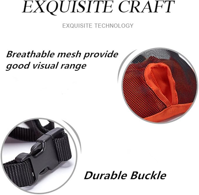 Short Snout Dog Muzzles- Adjustable Breathable Mesh Bulldog Muzzle for Biting Chewing Barking Training