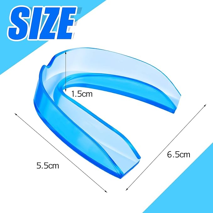 BBTO 20 Pieces Sports Mouth Guard Boxing Mouth Protection Athletic Mouthpiece for Football Basketball Hockey Karate Rugby Match (Adult (11 Yrs & Above),Transparent Color, Blue)