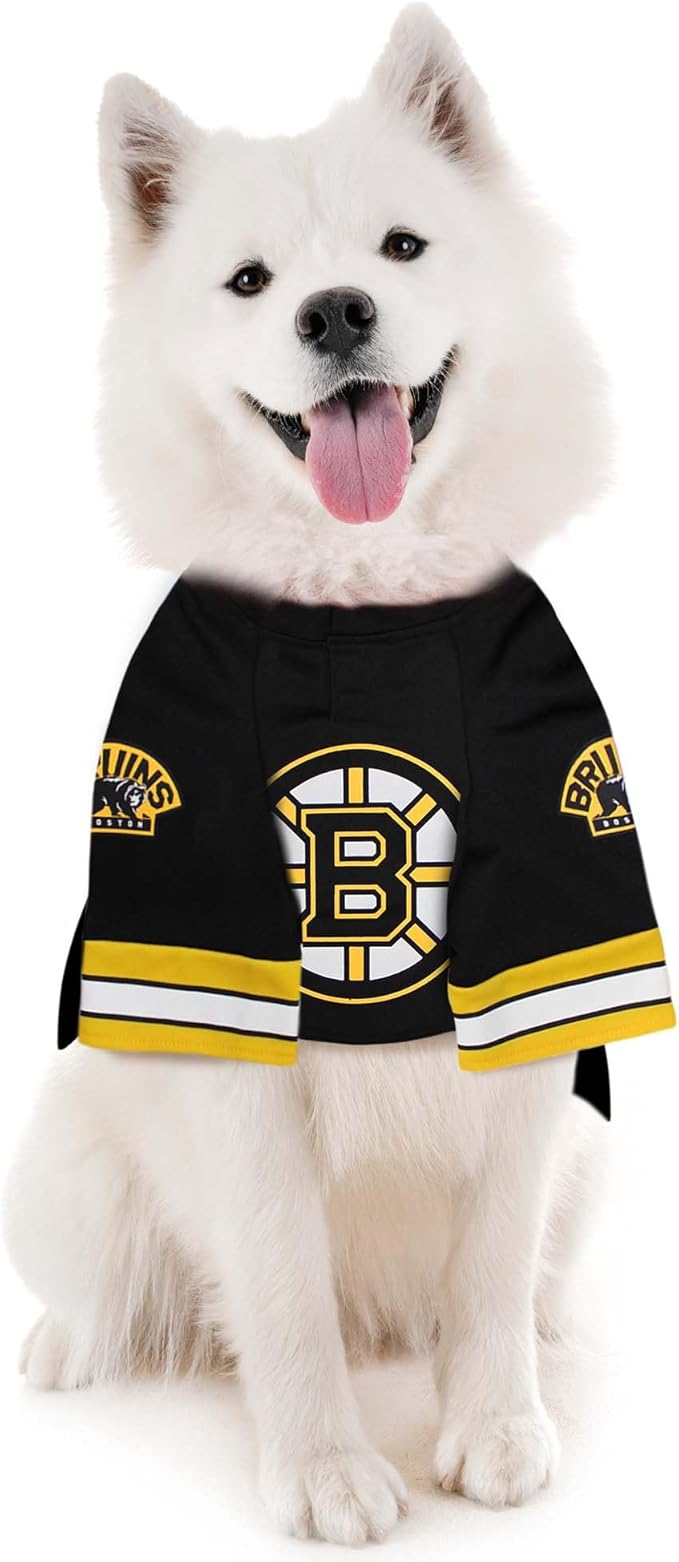 Pets First NHLPA David Pastrnak Mesh Dog & Cat Jersey, Boston Bruins Pasta-88 Jersey, X-Small, Licensed with Favorite Hockey Player