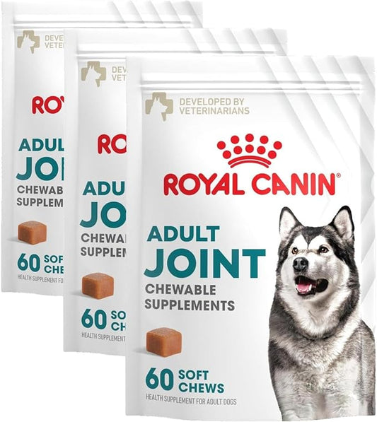 Royal Canin Joint Dog Supplement Soft Chews for Adult Dogs, 60 Count (Pack of 3)