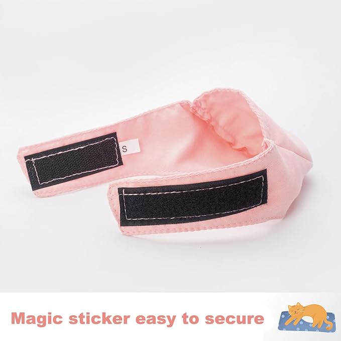 Cat Muzzle with Soft Flexible Fabric, Cat Muzzle for Grooming to Prevent Biting Chewing, Anti Scratch (M,Pink)