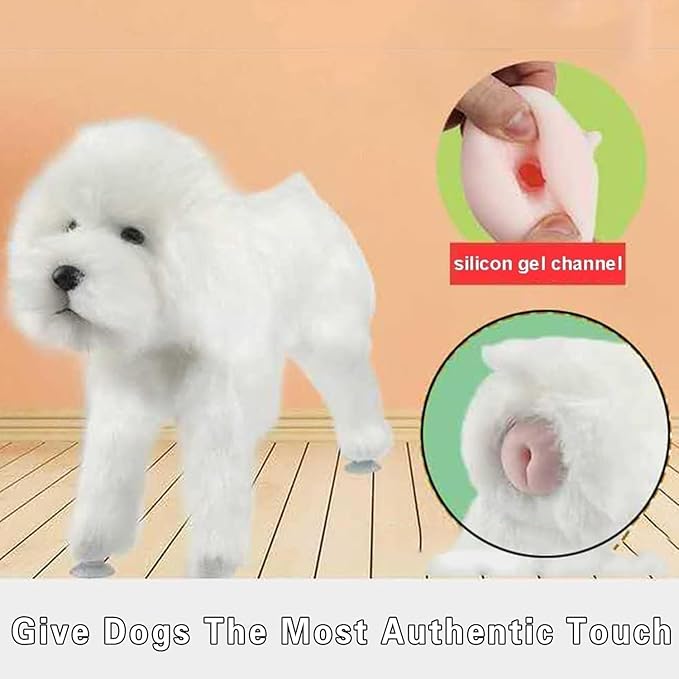 Pet Partner Toy, Dogs Interactive Plush Squeaky Toys, Male Dog Estrus Toy Durable Stuffing Dog Toys, Mating Toy for Male Dog Anxiety Relief Partner Vent Toys, for Dog Wedding Gift White 18cm/7.1in
